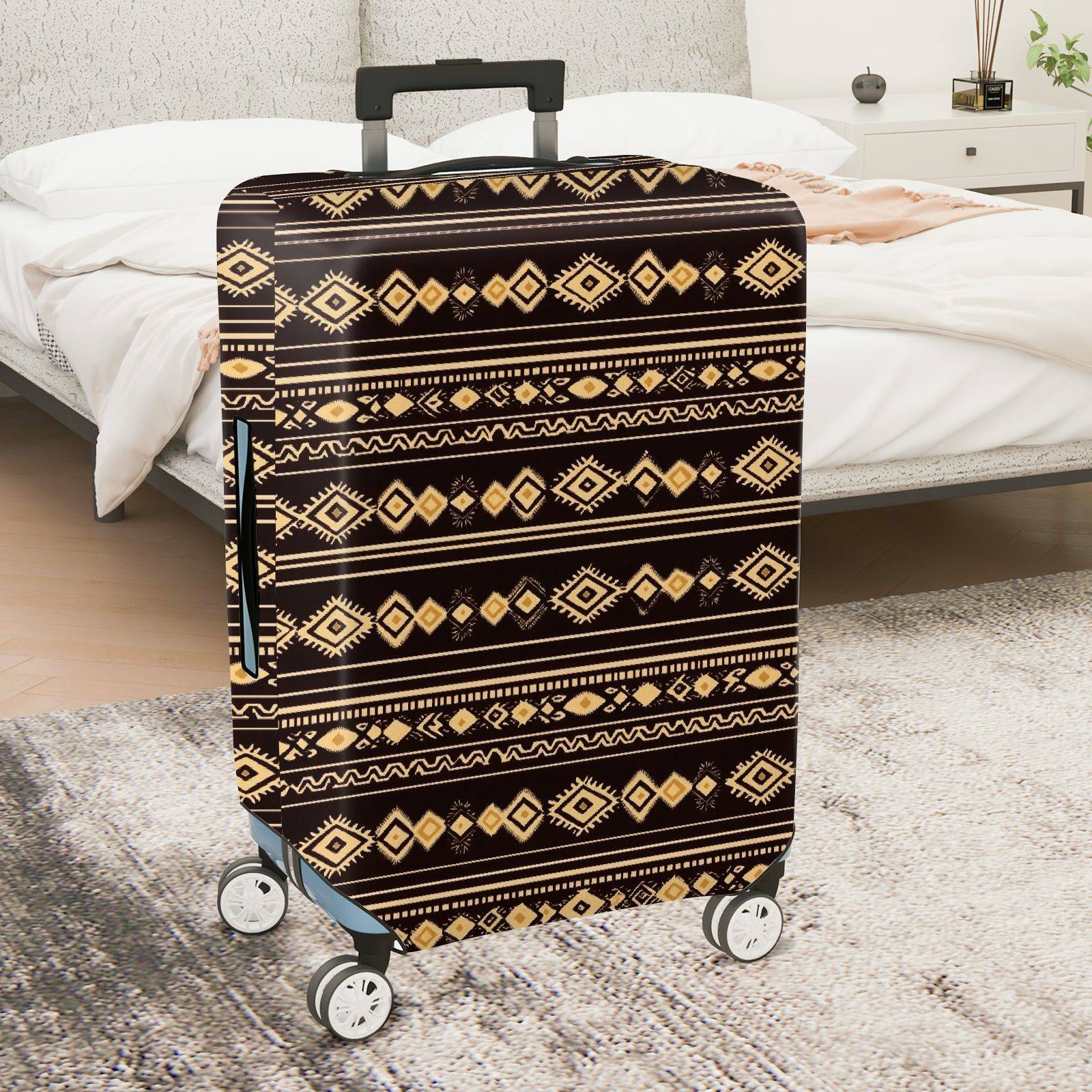 1-Piece Geometric Tribal Ethnic Aztec Pattern  Suitcase Luggage Cover, Stretch Protective Sleeve