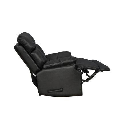Davin Top Grain Leather Genuine leather Brown Extendable Footrest Manual Recliner