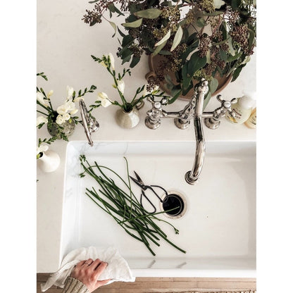 Kingston Brass Heritage Bridge Kitchen Faucet with Brass Sprayer