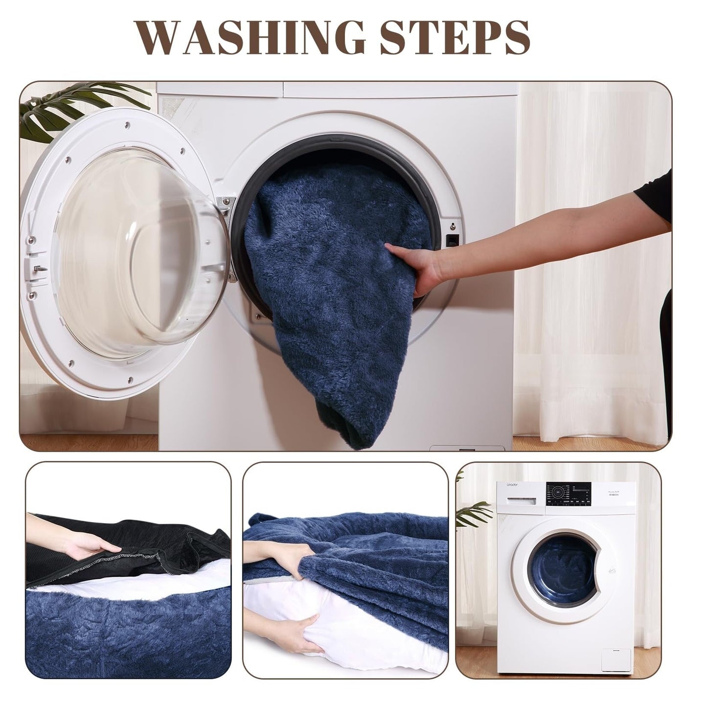 Large Dog Bed Washable Human Size Bed with Removable Cover