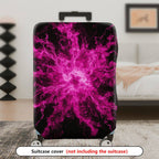 1-Piece Abstract Cosmic Explosion Energy Vivid Pink  Suitcase Luggage Cover, Stretch Protective Sleeve