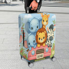 1-Piece Cute Animal  Safari Travel  Suitcase Luggage Cover, Stretch Protective Sleeve