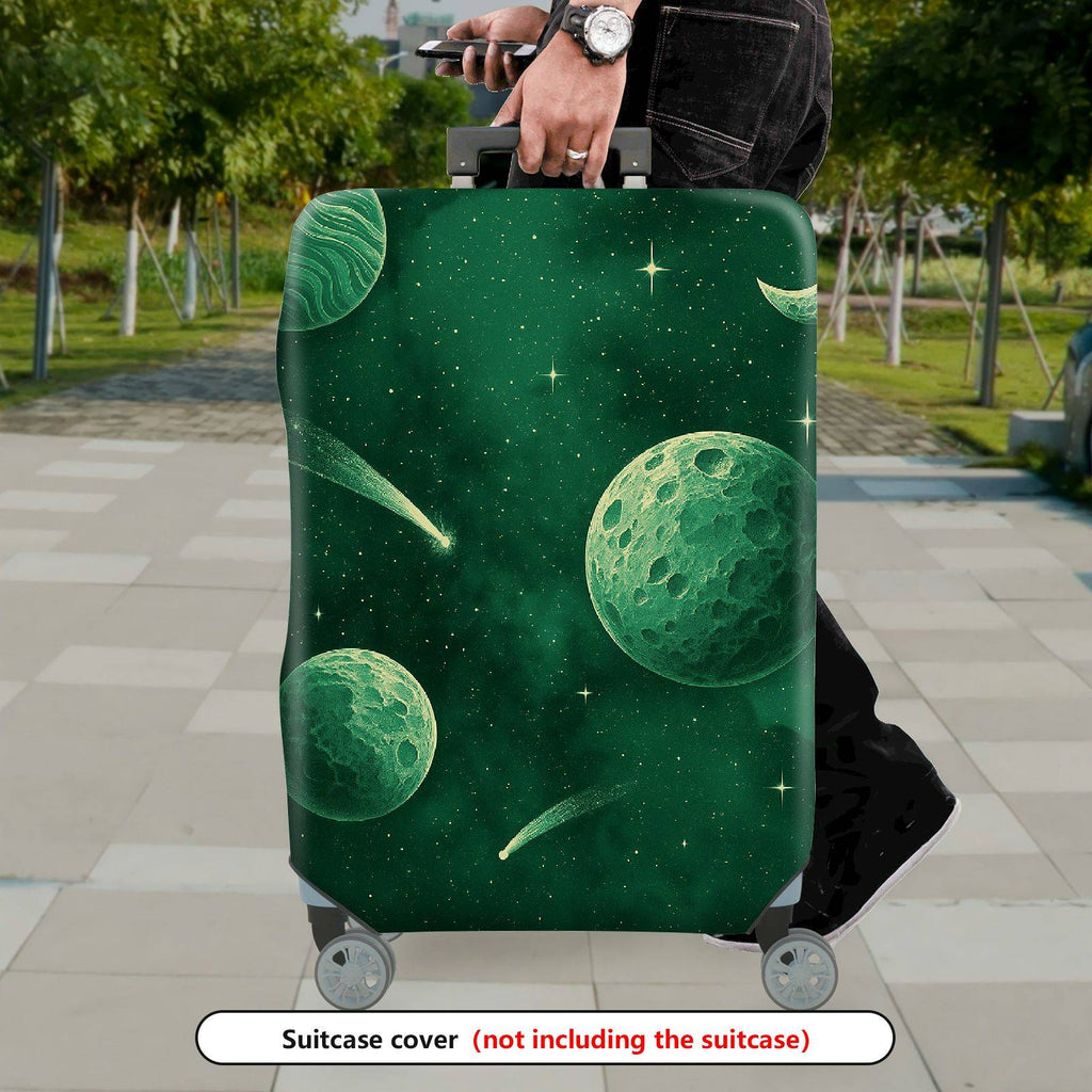 1-Piece Galaxy Space Planet Stars Moon Cosmic  Suitcase Luggage Cover, Stretch Protective Sleeve