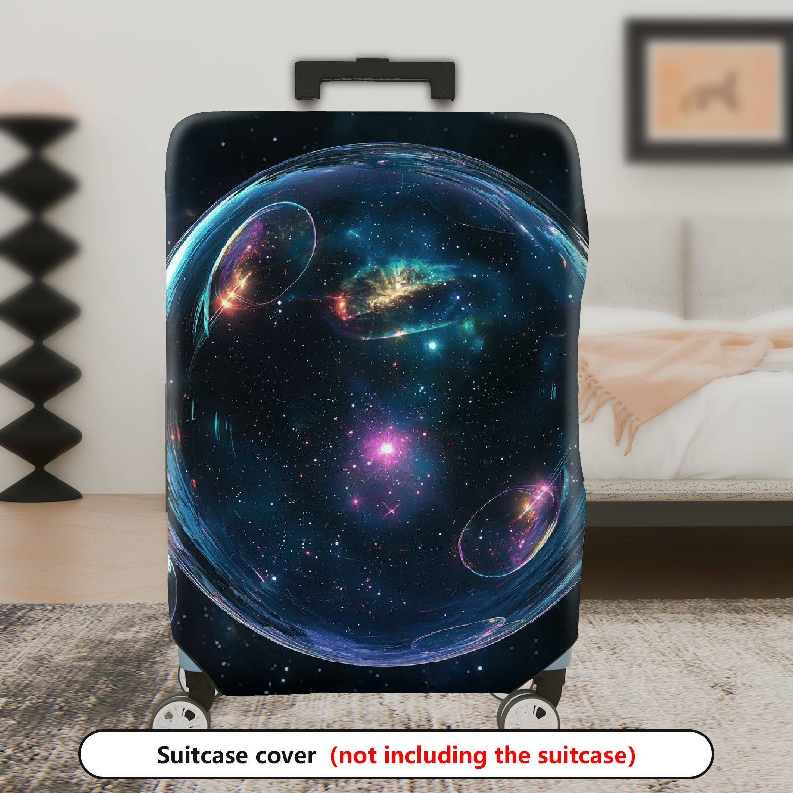 1-Piece Cosmic Galactic Astral Space Nebula  Suitcase Luggage Cover, Stretch Protective Sleeve