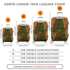 1-Piece Pine Cone Cinnamon Evergreen Holiday Nature Travel  Suitcase Luggage Cover, Stretch Protective Sleeve