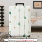 1-Piece Green Beige Abstract Geometric Minimalist Modern  Suitcase Luggage Cover, Stretch Protective Sleeve