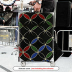 1-Piece Geometric Modern Chic Multicolor Artistic Black  Suitcase Luggage Cover, Stretch Protective Sleeve
