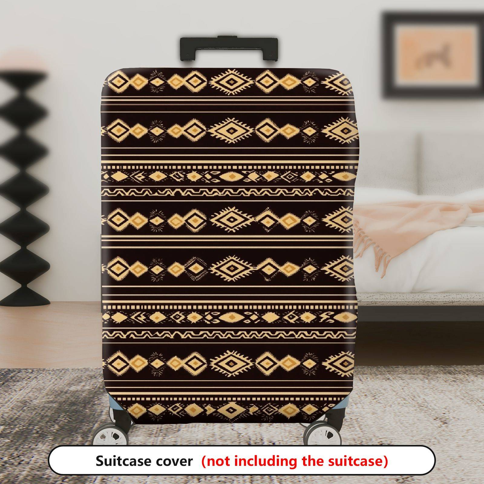 1-Piece Geometric Tribal Ethnic Aztec Pattern  Suitcase Luggage Cover, Stretch Protective Sleeve