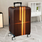 1-Piece Abstract Cyber Tech Geometric  Lines  Suitcase Luggage Cover, Stretch Protective Sleeve
