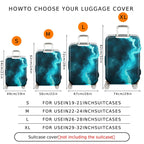 1-Piece Cosmic Mystic Nebula Abstract Artistic Starry  Suitcase Luggage Cover, Stretch Protective Sleeve