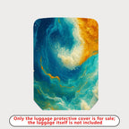 1-Piece Galaxy Wave Artistic Abstract Colorful Swirl Cosmic  Suitcase Luggage Cover, Stretch Protective Sleeve