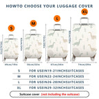 1-Piece Dinosaur Plant Nature Minimalist Cute Printed  Suitcase Luggage Cover, Stretch Protective Sleeve