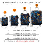 1-Piece Wild Animal Tiger Eye Art Cosmic Night  Suitcase Luggage Cover, Stretch Protective Sleeve