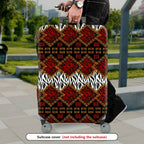 1-Piece Red Gold Black Animal Pattern Geometric Tribal Ethnic  Suitcase Luggage Cover, Stretch Protective Sleeve