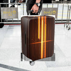 1-Piece Abstract Cyber Tech Geometric  Lines  Suitcase Luggage Cover, Stretch Protective Sleeve