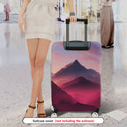 1-Piece Mountain Sunset Landscape Scenic Artistic Vibrant  Suitcase Luggage Cover, Stretch Protective Sleeve