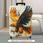 1-Piece Stylish Colorful Eagle Modern Art Geometric Travel  Suitcase Luggage Cover, Stretch Protective Sleeve
