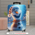 1-Piece Funny Snowman  Winter Holiday Christmas  Suitcase Luggage Cover, Stretch Protective Sleeve