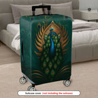 1-Piece Peacock Feathers Elegant Artistic Decorative Stylish  Suitcase Luggage Cover, Stretch Protective Sleeve