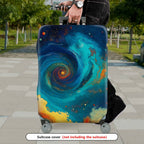 1-Piece Galaxy Swirl Cosmic Nebula Space Planet  Suitcase Luggage Cover, Stretch Protective Sleeve