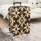 1-Piece Geometric Star Pattern Brown Cream Stylish Chic Modern  Suitcase Luggage Cover, Stretch Protective Sleeve