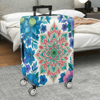 1-Piece Mandala Floral Colorful Vibrant Artistic Decorative  Suitcase Luggage Cover, Stretch Protective Sleeve